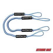 EXTREME MAX Extreme Max 3006.2749 BoatTector Bungee Dock Line Value 2-Pack - 5', Blue/White 3006.2749